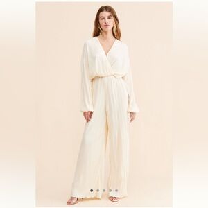 4th & Reckless Plisse Balloon Sleeve Jumpsuit